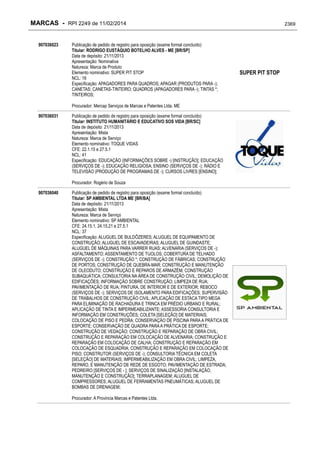 RPI - Marcas 2249 "Vervs Consultoria" 