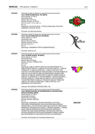 RPI - Marcas 2249 "Vervs Consultoria" 