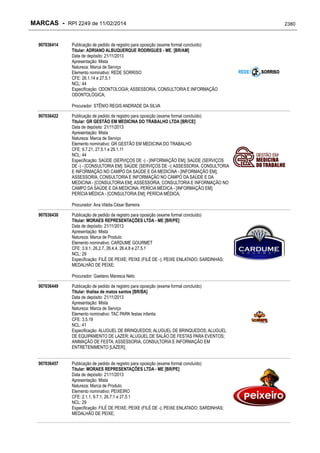 RPI - Marcas 2249 "Vervs Consultoria" 