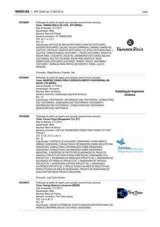 RPI - Marcas 2249 "Vervs Consultoria" 