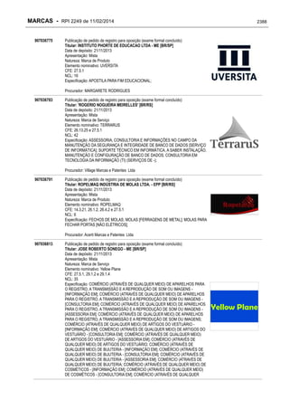 RPI - Marcas 2249 "Vervs Consultoria" 