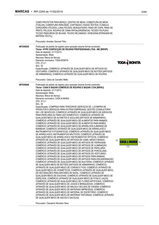 RPI - Marcas 2249 "Vervs Consultoria" 