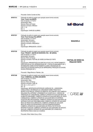 RPI - Marcas 2249 "Vervs Consultoria" 