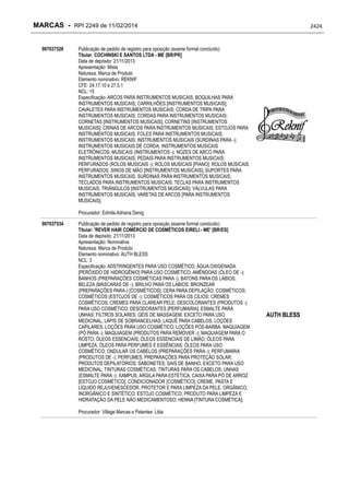 RPI - Marcas 2249 "Vervs Consultoria" 