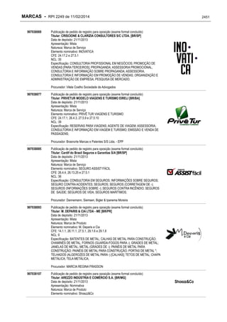 RPI - Marcas 2249 "Vervs Consultoria" 