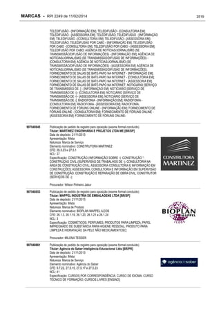 RPI - Marcas 2249 "Vervs Consultoria" 