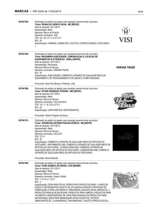 RPI - Marcas 2249 "Vervs Consultoria" 