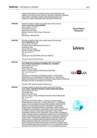 RPI - Marcas 2249 "Vervs Consultoria" 