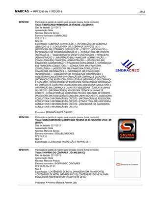 RPI - Marcas 2249 "Vervs Consultoria" 