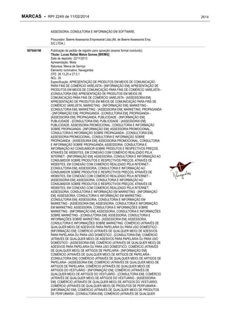 RPI - Marcas 2249 "Vervs Consultoria" 