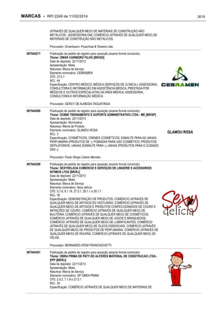 RPI - Marcas 2249 "Vervs Consultoria" 