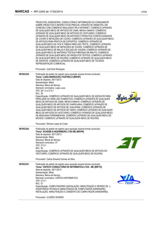 RPI - Marcas 2249 "Vervs Consultoria" 