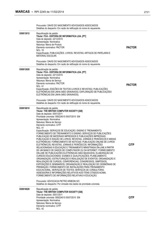 RPI - Marcas 2249 "Vervs Consultoria" 