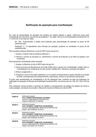 RPI - Marcas 2249 "Vervs Consultoria" 