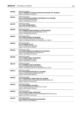 RPI - Marcas 2249 "Vervs Consultoria" 