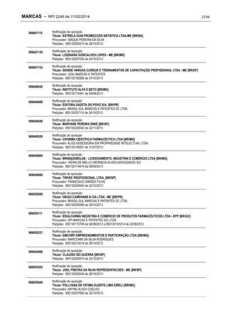RPI - Marcas 2249 "Vervs Consultoria" 