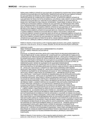 RPI - Marcas 2249 "Vervs Consultoria" 