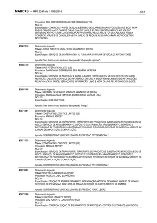 RPI - Marcas 2249 "Vervs Consultoria" 