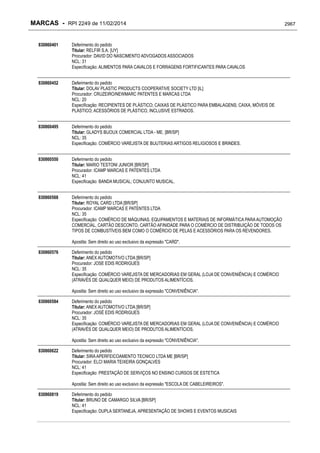 RPI - Marcas 2249 "Vervs Consultoria" 