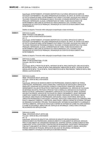 RPI - Marcas 2249 "Vervs Consultoria" 