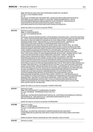 RPI - Marcas 2249 "Vervs Consultoria" 