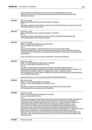 RPI - Marcas 2249 "Vervs Consultoria" 