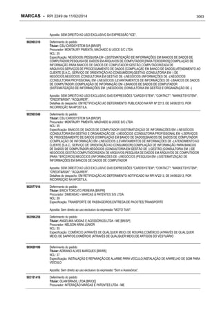 RPI - Marcas 2249 "Vervs Consultoria" 