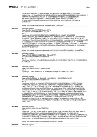 RPI - Marcas 2249 "Vervs Consultoria" 