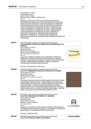 RPI - Marcas 2249 "Vervs Consultoria" 