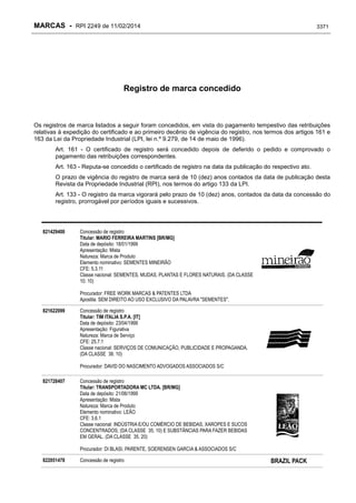 RPI - Marcas 2249 "Vervs Consultoria" 