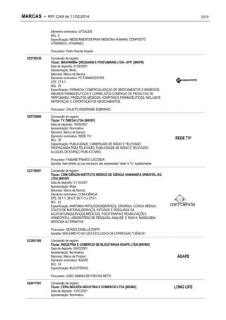 RPI - Marcas 2249 "Vervs Consultoria" 
