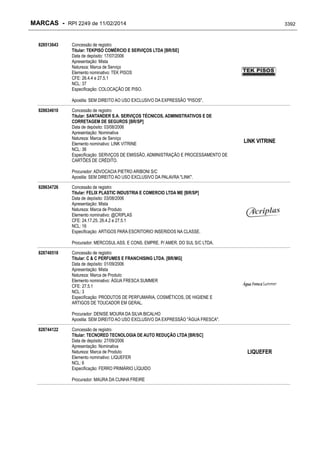 RPI - Marcas 2249 "Vervs Consultoria" 