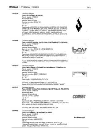 RPI - Marcas 2249 "Vervs Consultoria" 