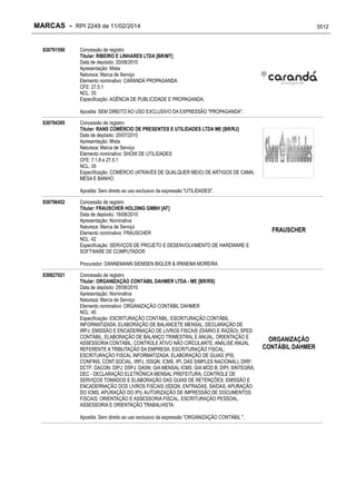 RPI - Marcas 2249 "Vervs Consultoria" 