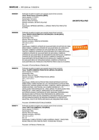 RPI - Marcas 2249 "Vervs Consultoria" 