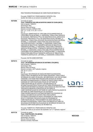 RPI - Marcas 2249 "Vervs Consultoria" 