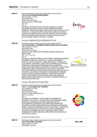 RPI - Marcas 2249 "Vervs Consultoria" 