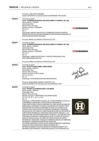 RPI - Marcas 2249 "Vervs Consultoria" 