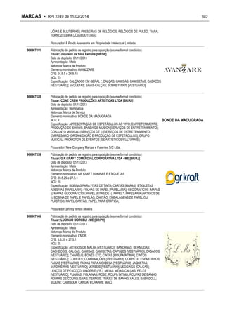 RPI - Marcas 2249 "Vervs Consultoria" 