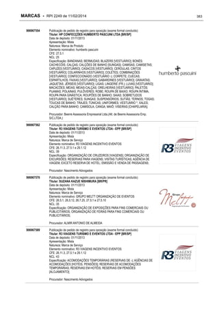 RPI - Marcas 2249 "Vervs Consultoria" 