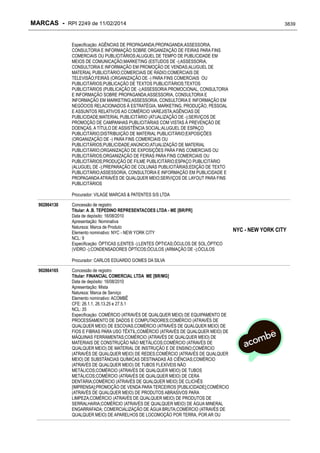 RPI - Marcas 2249 "Vervs Consultoria" 