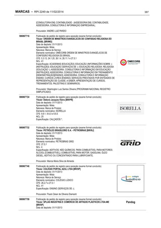 RPI - Marcas 2249 "Vervs Consultoria" 