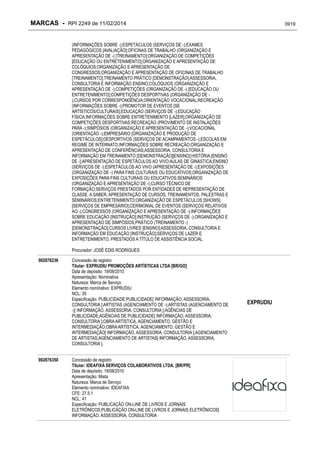 RPI - Marcas 2249 "Vervs Consultoria" 