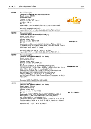 RPI - Marcas 2249 "Vervs Consultoria" 