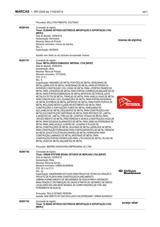 RPI - Marcas 2249 "Vervs Consultoria" 