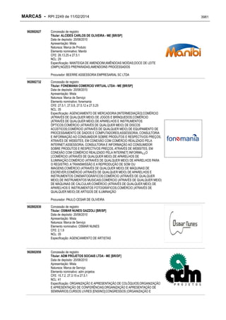 RPI - Marcas 2249 "Vervs Consultoria" 