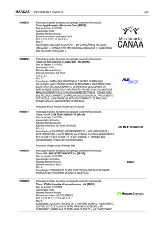 RPI - Marcas 2249 "Vervs Consultoria" 
