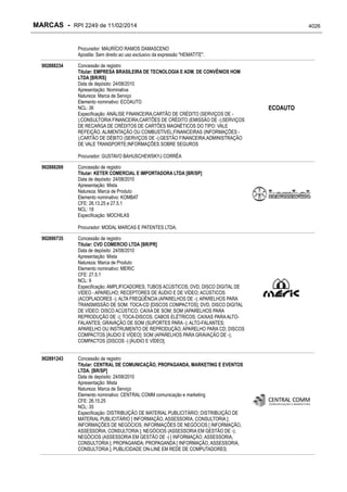 RPI - Marcas 2249 "Vervs Consultoria" 