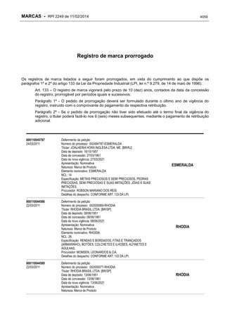 RPI - Marcas 2249 "Vervs Consultoria" 