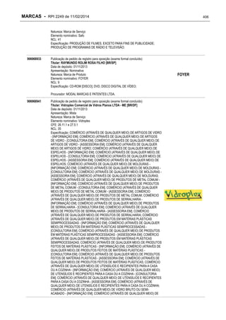 RPI - Marcas 2249 "Vervs Consultoria" 